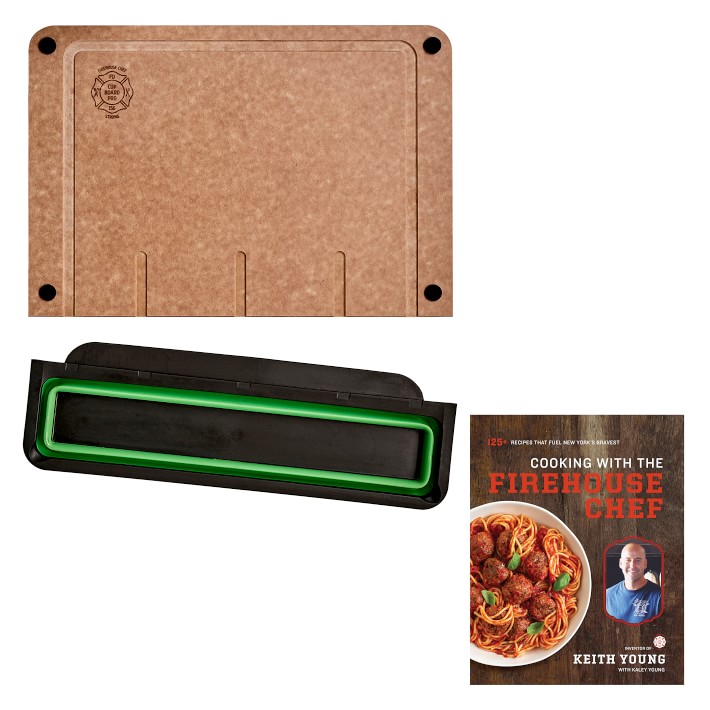 Cup Board Pro with Green Cup and Firehouse Chef Cookbook