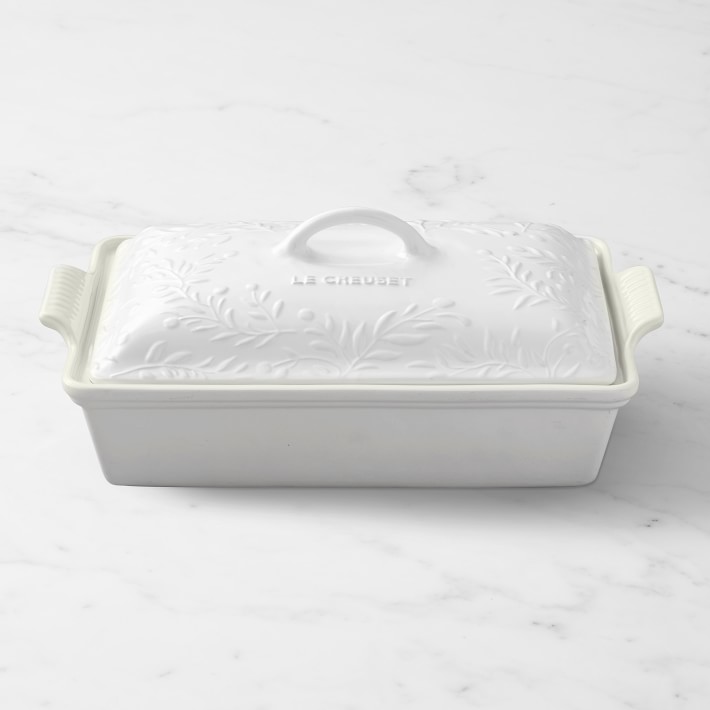 Le Creuset Olive Branch Collection Heritage Stoneware Rectangular Covered Casserole