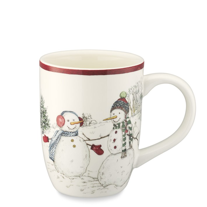 Snowman Mugs, Set of 4