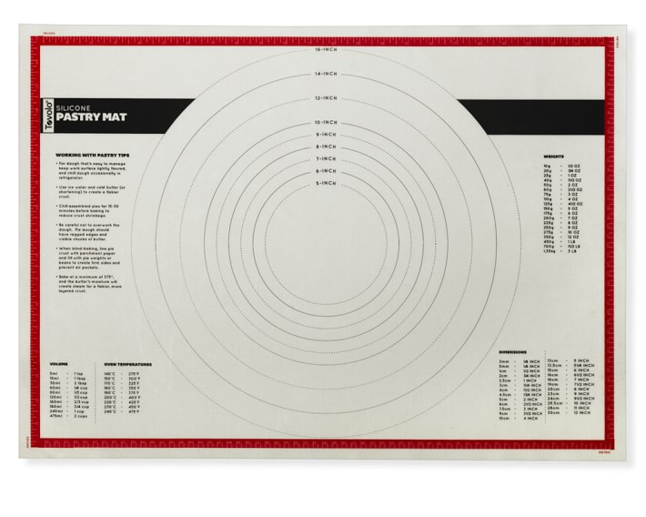 Tovolo Nonstick Silicone Perfect Measurements Pastry Mat