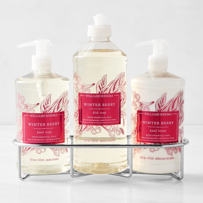 Winter Berry Hand Soap & Lotion 4-Piece Kitchen Set