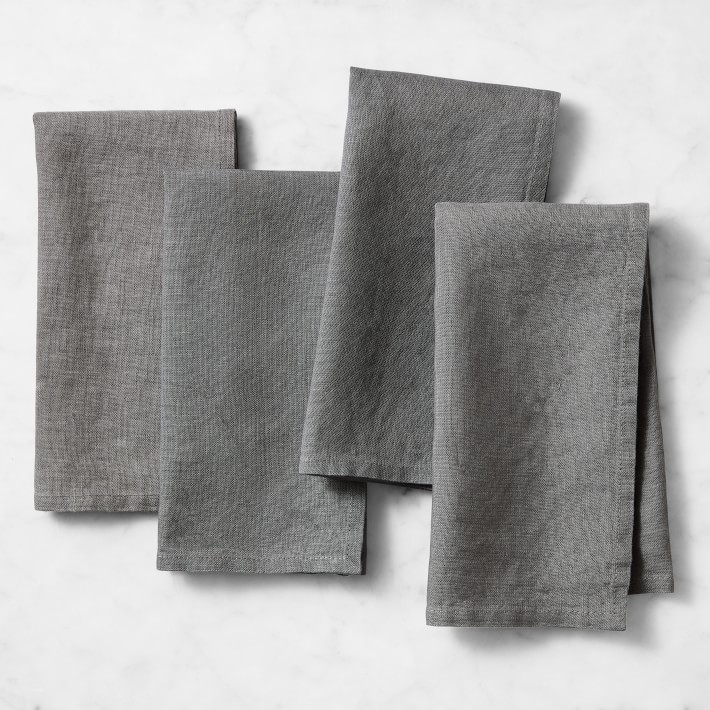 Italian Washed Linen Napkins, Set of 4