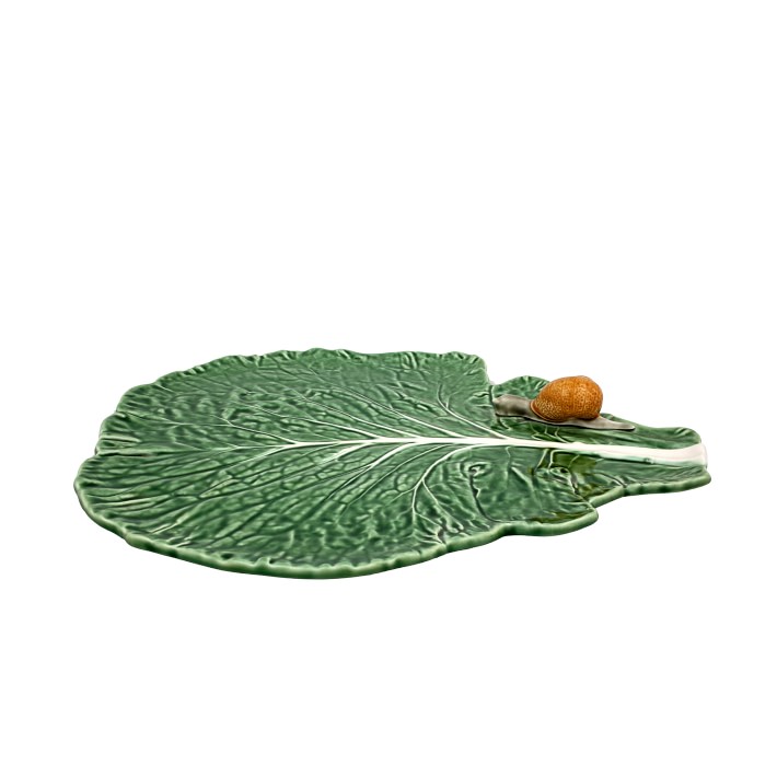 Bordallo Pinheiro Cabbage Leaf Cheese Board with Snail