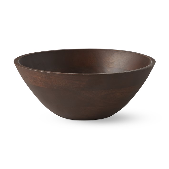 Dark Wood Salad Bowls