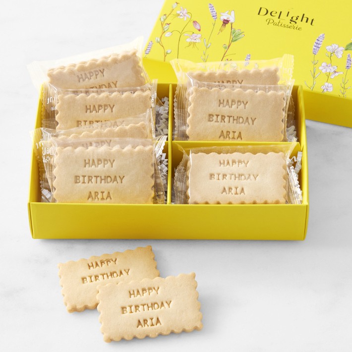 Personlized Happy Birthday Shortbread Cookies, Set of 16