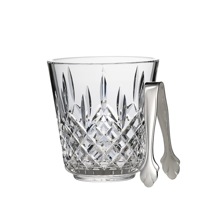 Waterford Lismore Black Ice Bucket with Tongs