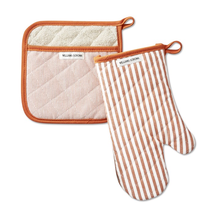 Bay Stripe Oven Mitt & Potholder Set