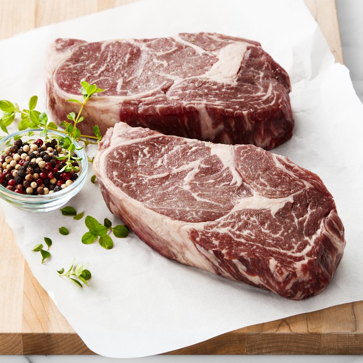 Flannery Beef USDA Prime Ribeye Boneless Steak, 21 Day Dry Aged, 12 oz, Set of 2