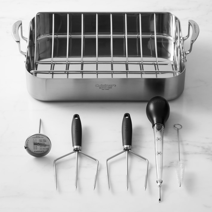Cuisinart Triply SmartNest Stainless-Steel Roaster 5-Piece Cookware Set