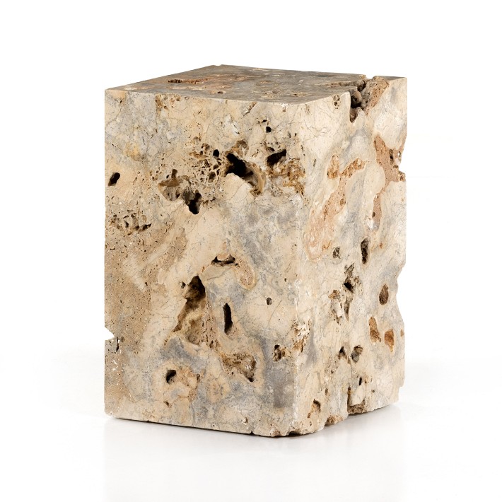 Romano Fosse Travertine End Table
