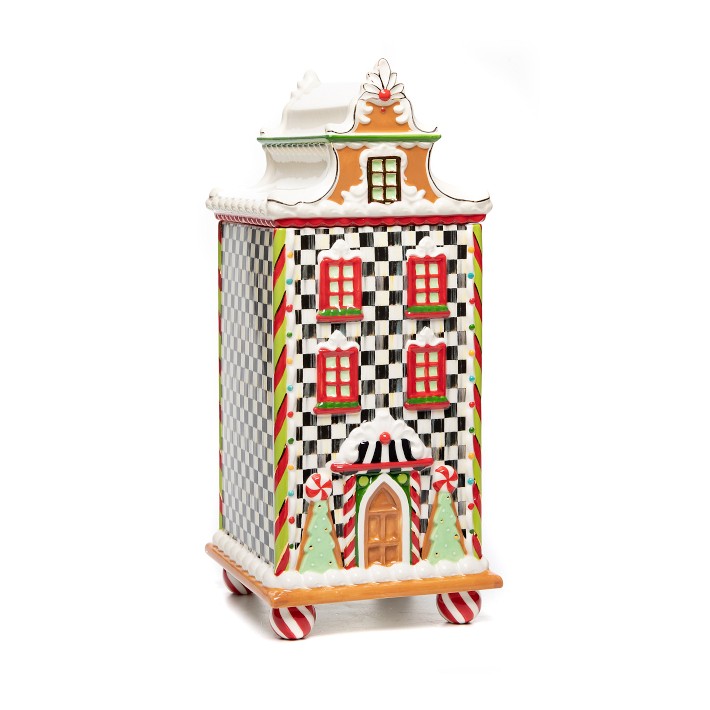Mackenzie Childs Candy Cottage Canister, Townhouse