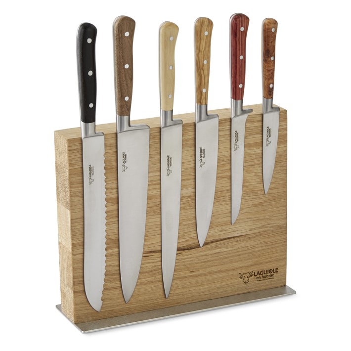 Laguiole En Aubrac Knives with Magnetic Block, Set of 6