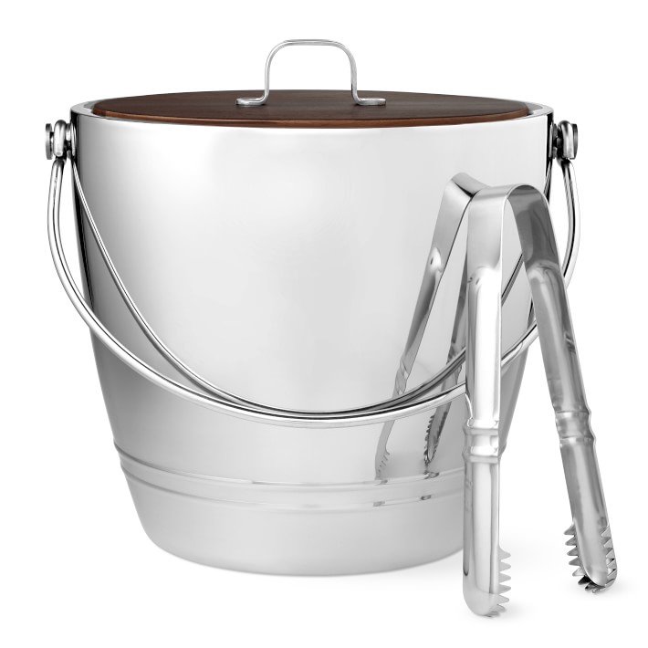 Crafthouse Round Ice Bucket with Tongs