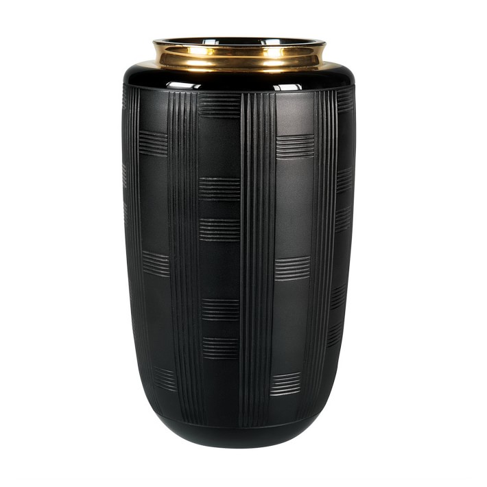Vista Alegre Jet Black Case with Crystal Vase