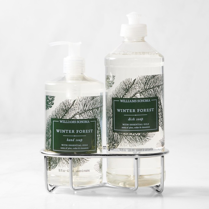 Winter Forest Hand Soap and Dish Soap 3-Piece Kitchen Set