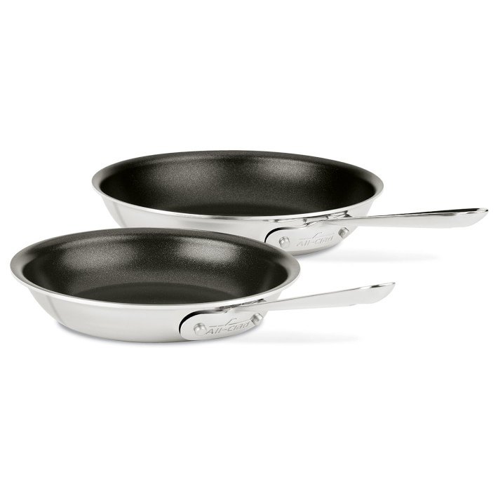 All-Clad D3 Tri-Ply Stainless-Steel Nonstick Fry Pan Set, 8" & 10"