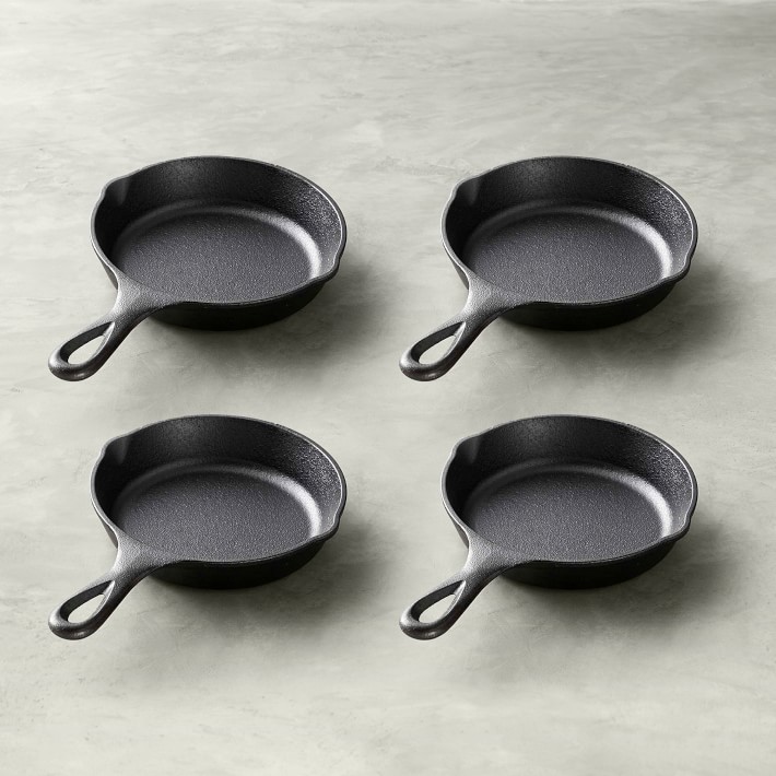 Lodge Seasoned Cast Iron Skillets, 6 1\u002F2", Set of 4