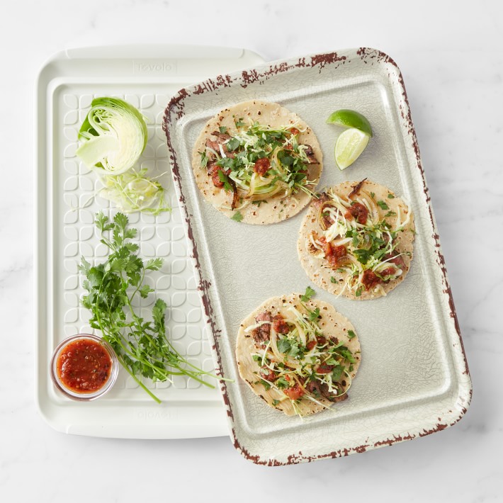Prep Tray, Set of 2, Rustic Melamine