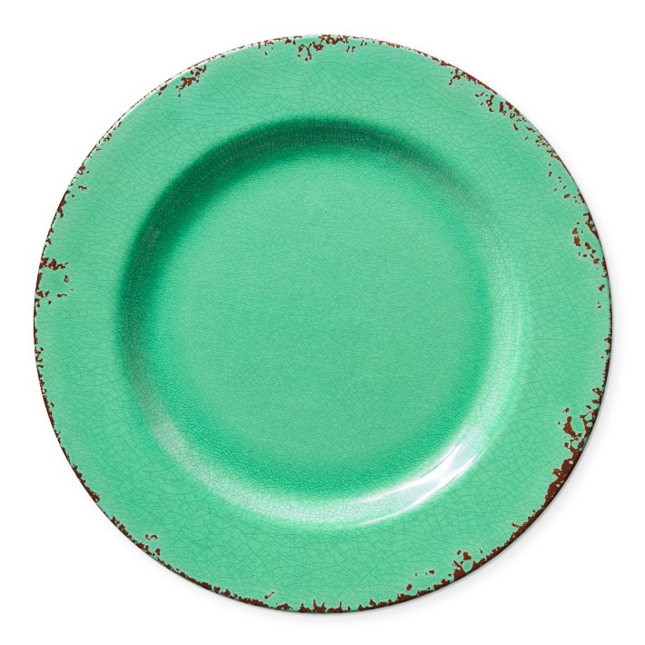 Rustic Outdoor Melamine Aquamarine Dinnerware Collection