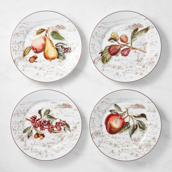 Plymouth Cornucopia Salad Plates, Set of 4, Mixed