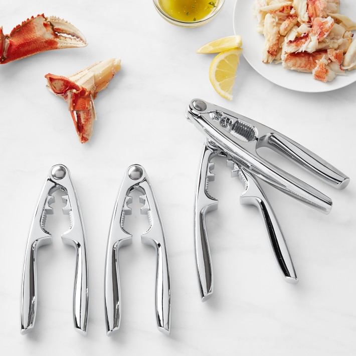 Stainless-Steel Seafood Crackers, Set of 4