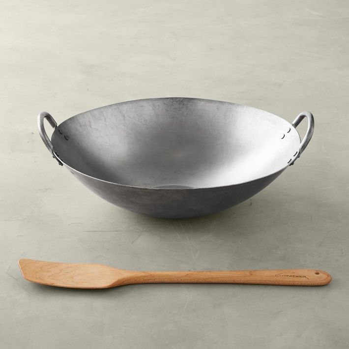 Traditional Wok and Wok Paddle Set