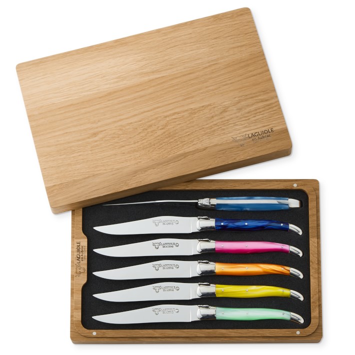 Laguiole en Aubrac Rainbow Steak Knives, Set of 6