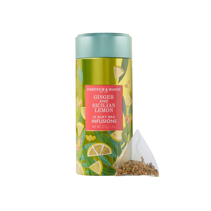 Fortnum & Mason Sicilian Lemon & Ginger Infusion Tea Bags, Set of 15