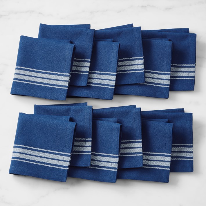 Open Kitchen by Restaurant Stripe Cocktail Napkins, Set of 4