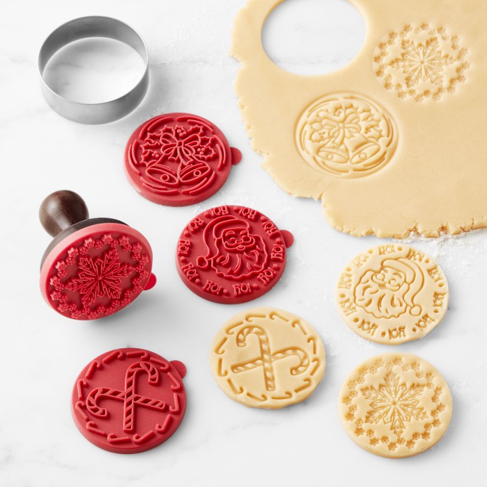 Holiday Silicone Cookie Stamps, Set of 4