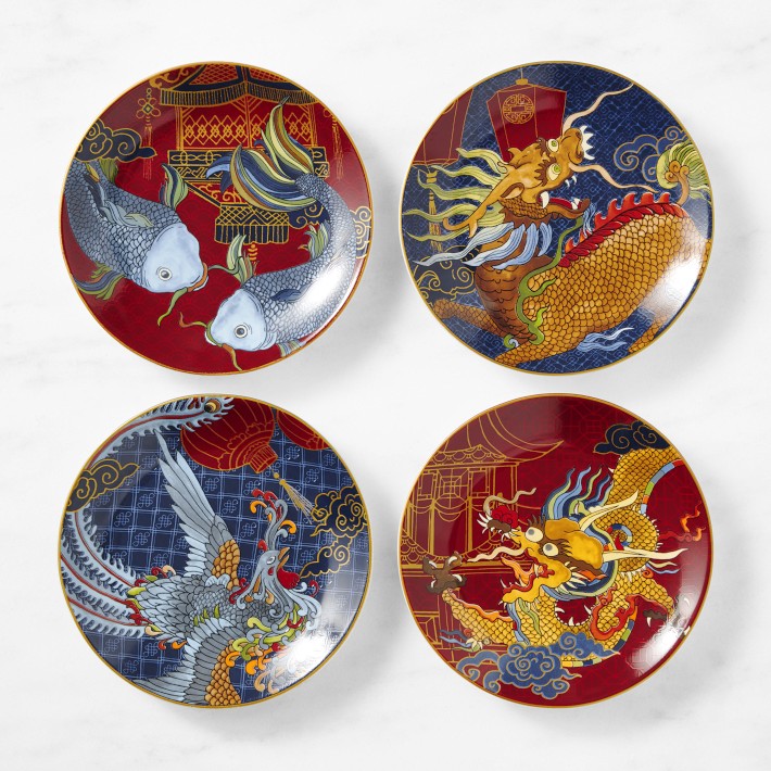 Lunar Appetizer Plates, Set of 4