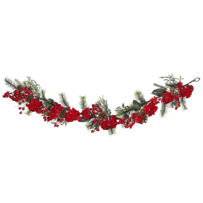 Faux Hydrangea Garland, 72"