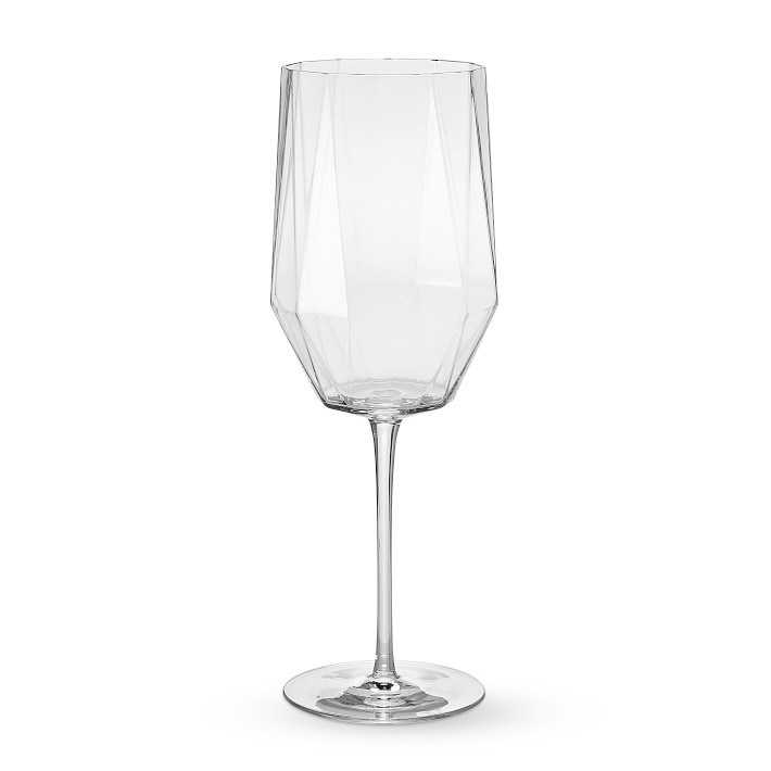 Faceted Red Wine Glasses