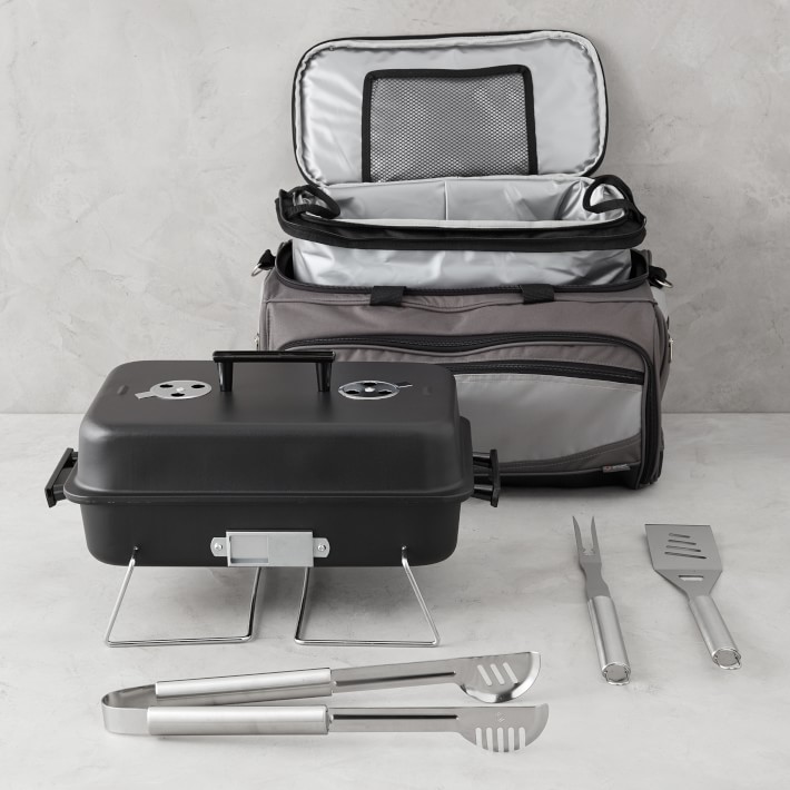 Portable Grill & Cooler Tote Set