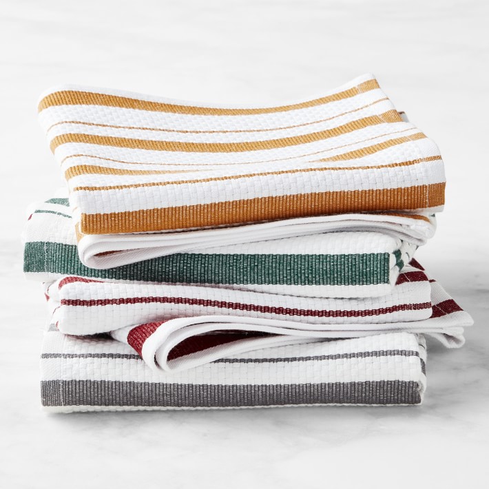 Classic Autumn Stripe Towels, Set of 4