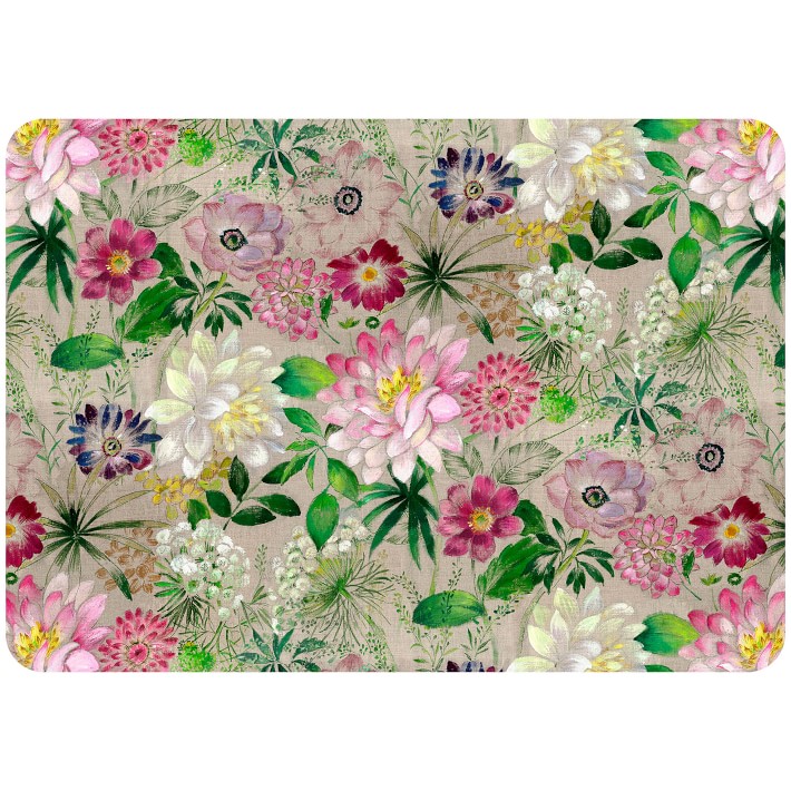 Famille Rose Cushioned Kitchen Mat