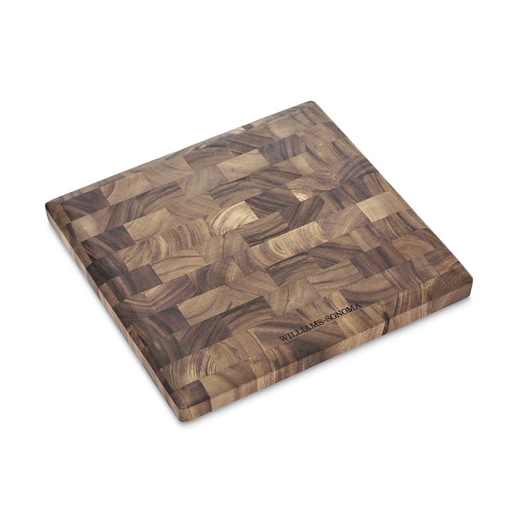 End-Grain Cutting Board with Feet, Acacia