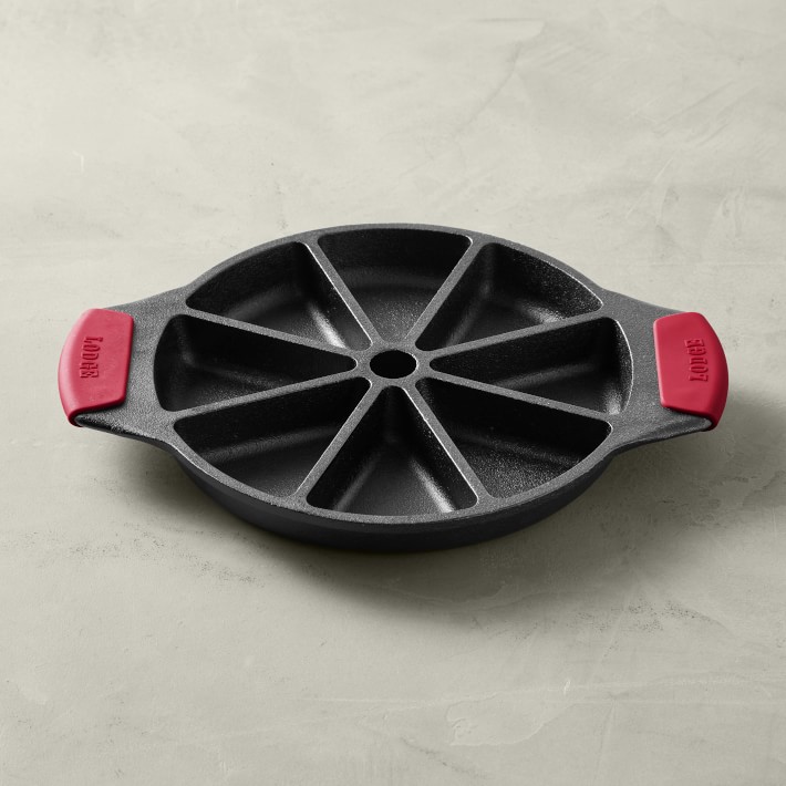 Lodge Bakeware Seasoned Cast Iron Wedge Pan with Grips