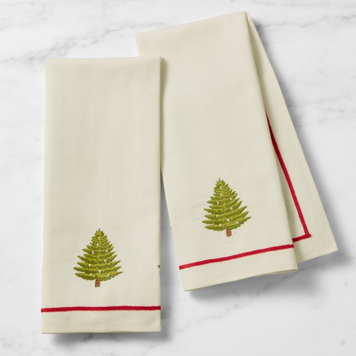 Embroidered Towels, Set of 2