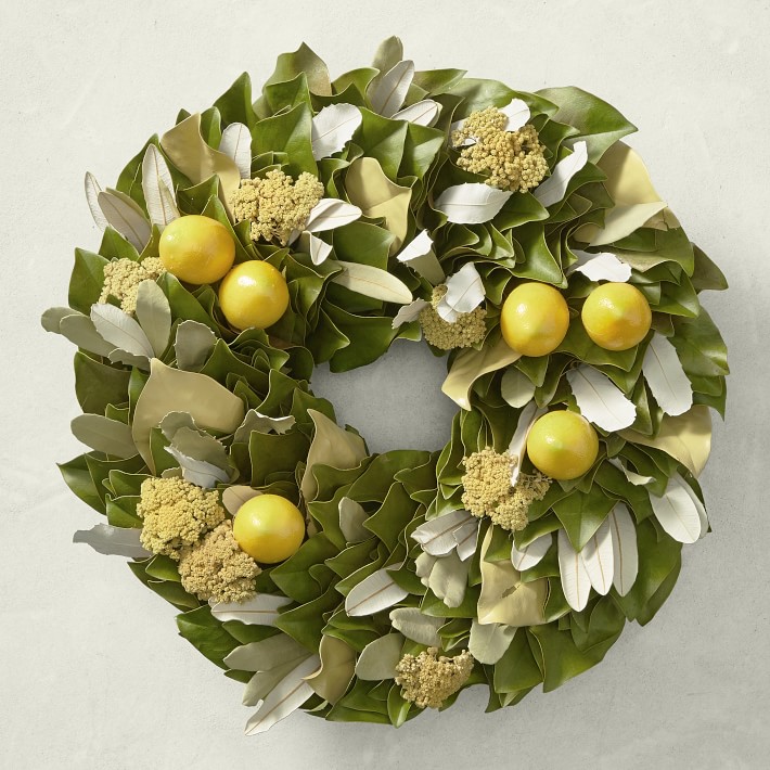 Lemon Citrus Live Wreath