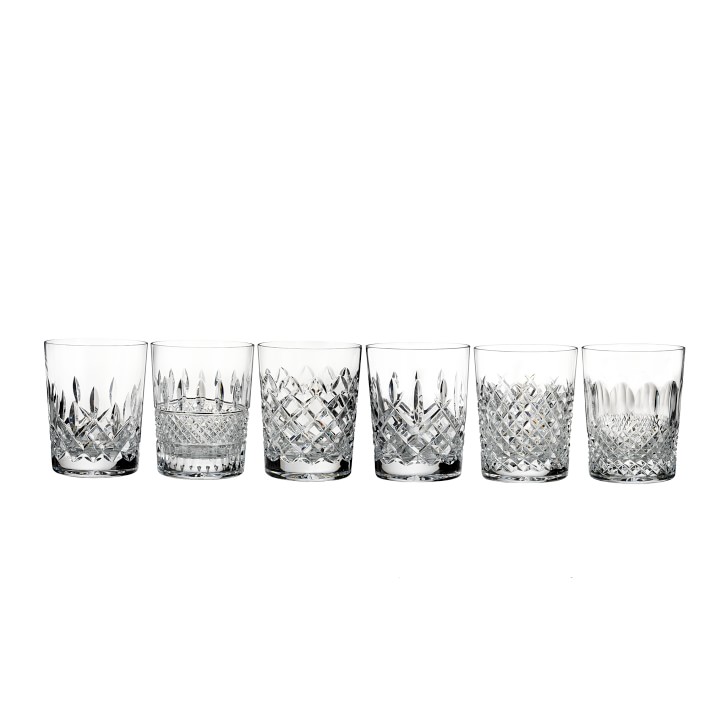 Waterford Lismore Connoisseur Heritage Double Old-Fashioned Glasses, Mixed Set of 6