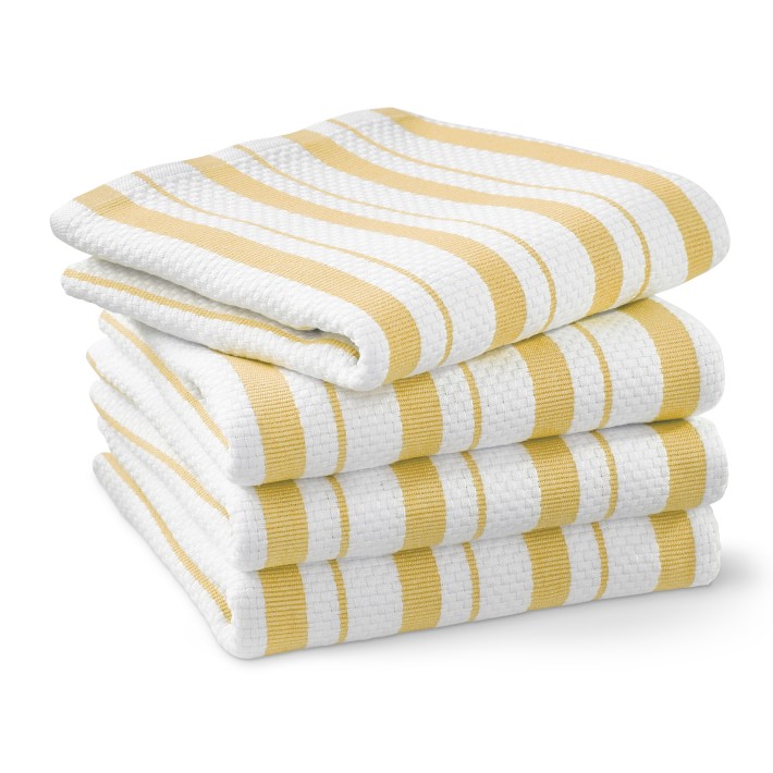 Yellow Classic Stripe Towels & Meyer Lemon Guest Set