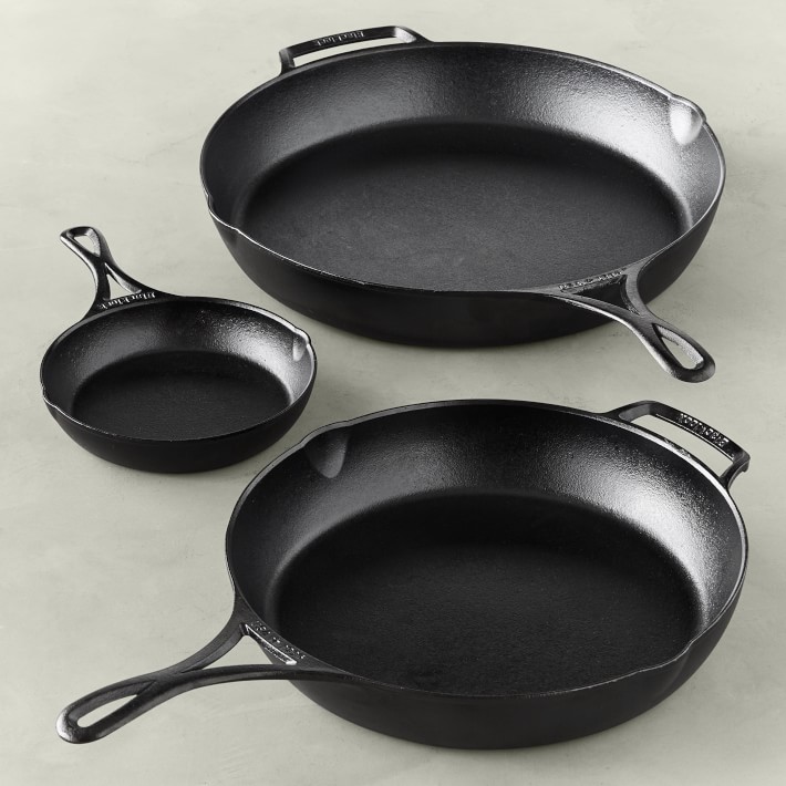 Lodge Blacklock Triple Seasoned Cast Iron 3-Piece Skillet Set