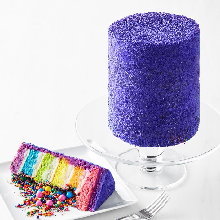 Flour Shop Six-Layer Purple Rainbow Explosion Cake, Serves 15