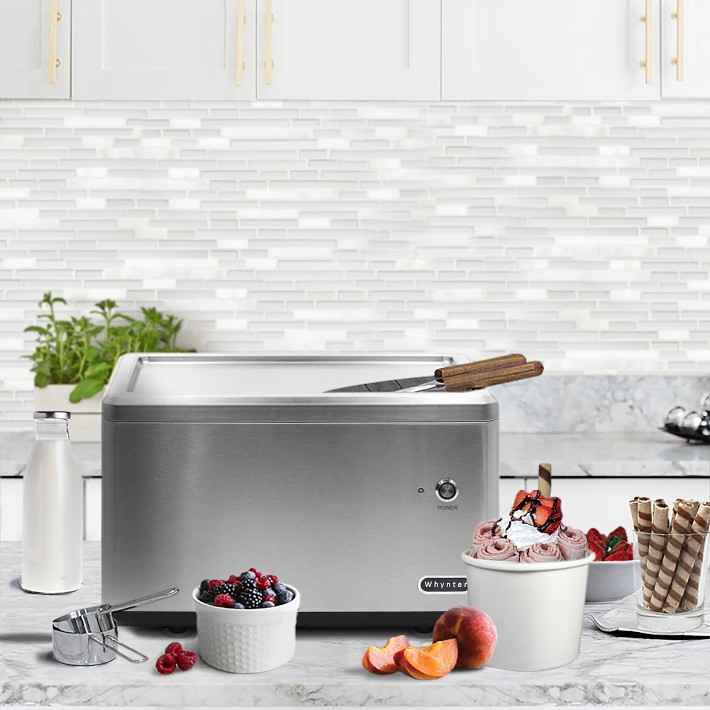 Whynter Portable Instant Automatic Compressor Ice Cream Maker Frozen Pan Roller