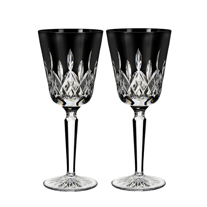 Waterford Lismore Black Goblets, Set of 2