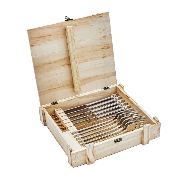 Zwilling Stainless-Steel Dinner Steak Knives and Forks, Set of 12