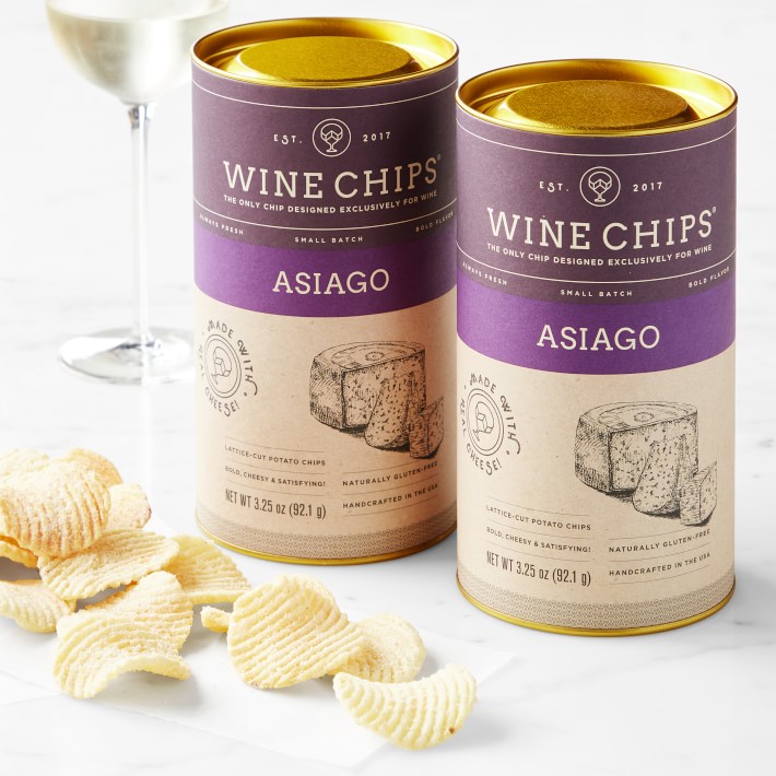 Wine Chips Asiago, Set of 2