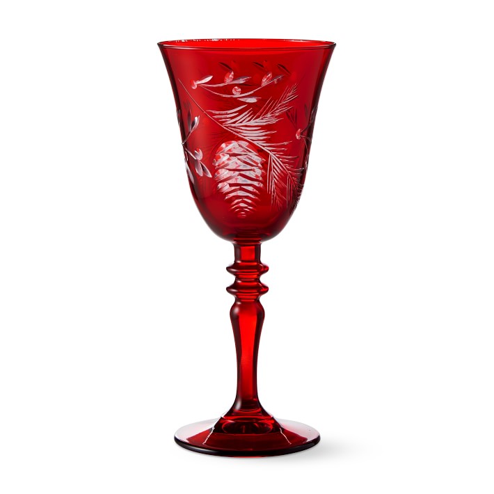 Pinecone Cut Wine Glasses