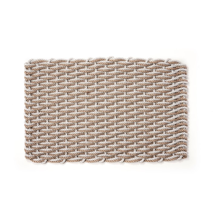 The Rope Co. Fog Gray & Sand Doormat